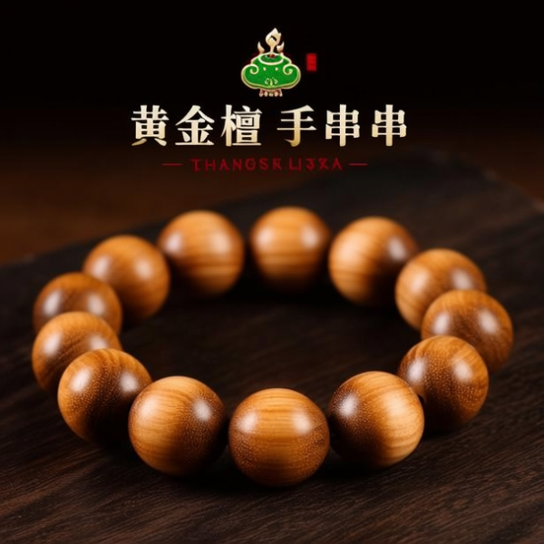 黄金檀手串图片