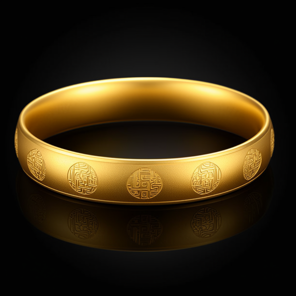 金手镯钢印图片