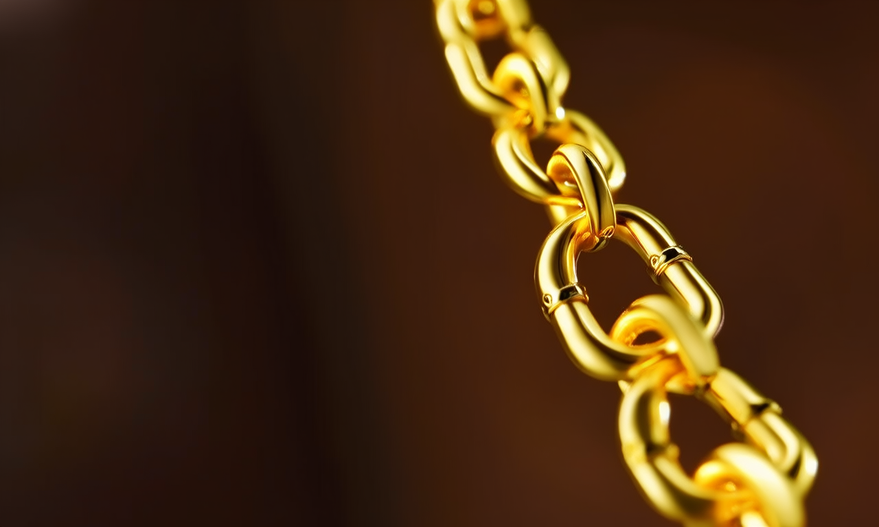 黄金项链挂钩图片