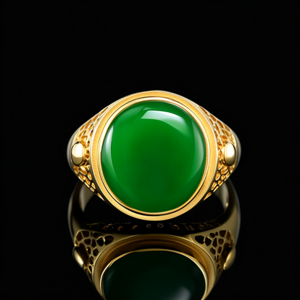 18k金翡翠戒指图