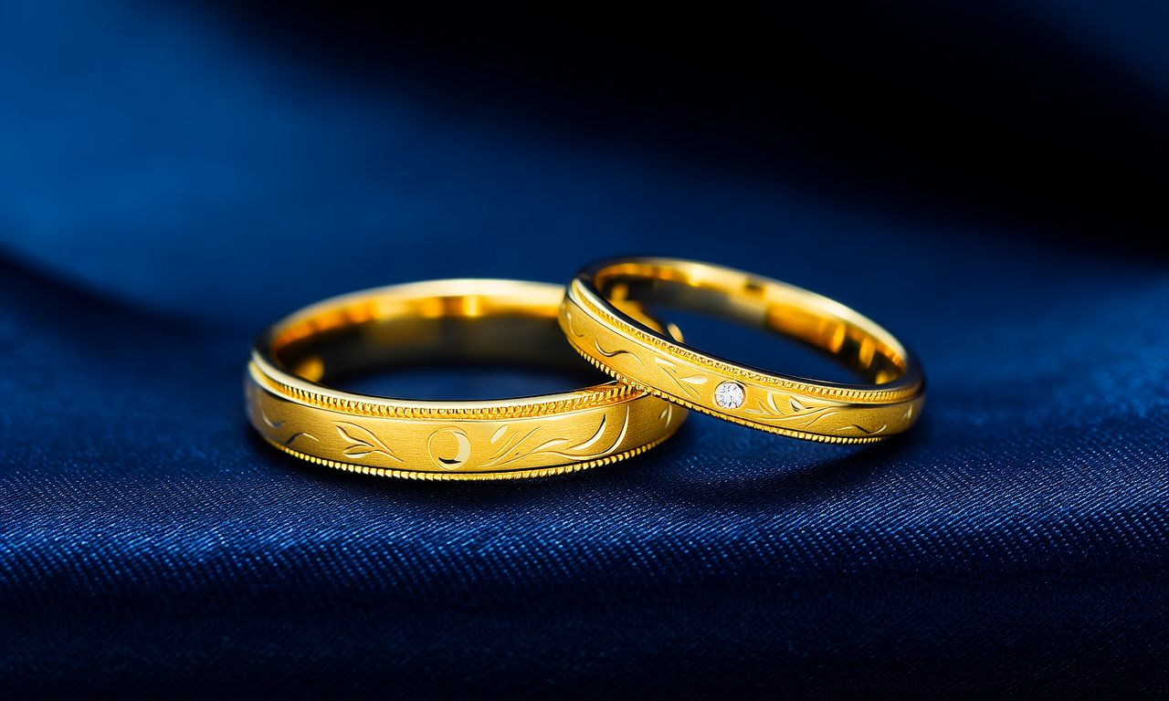 1314黄金戒指图片