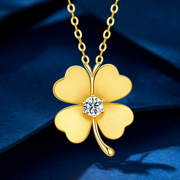 四叶草金项链图片大全